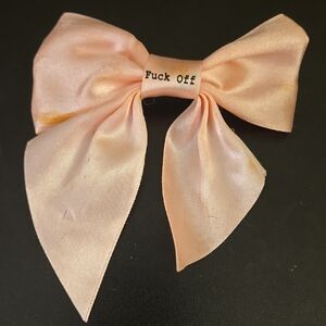 Pink Satin Hair Bow